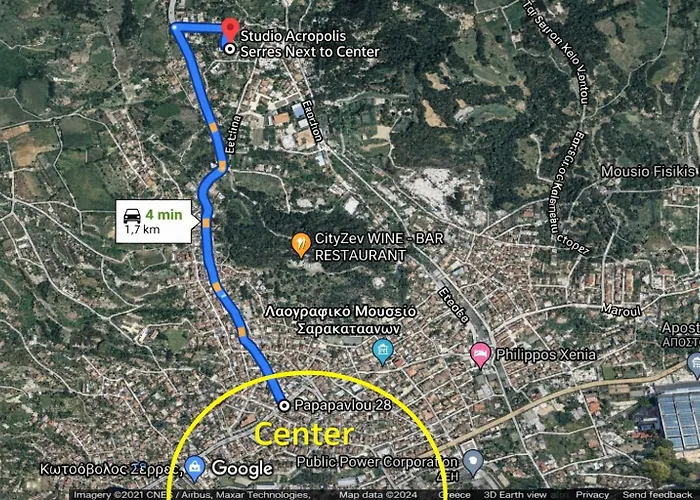 Acropolis With Parking Next To Center * Σέρρες